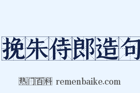 挽朱侍郎造句是什么意思的图片